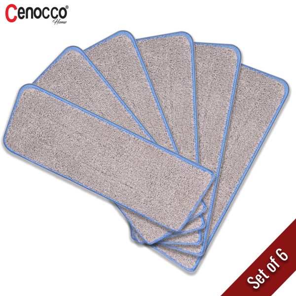 Cenocco CC-MOPM6: Set van 6 Wasbare Vervangbare Microvezel Dweilpads - Afbeelding 3