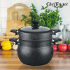 Cheffinger CF-COUS8: 8L Marmer Gecoat Stoomkoker Couscous Pot - Afbeelding 2