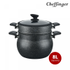 Cheffinger CF-COUS8: 8L Marmer Gecoat Stoomkoker Couscous Pot - Afbeelding 3