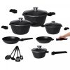 Cheffinger 14-Delige XXL Kookpottenset met Afneembare Handgrepen + 4 Pollepels