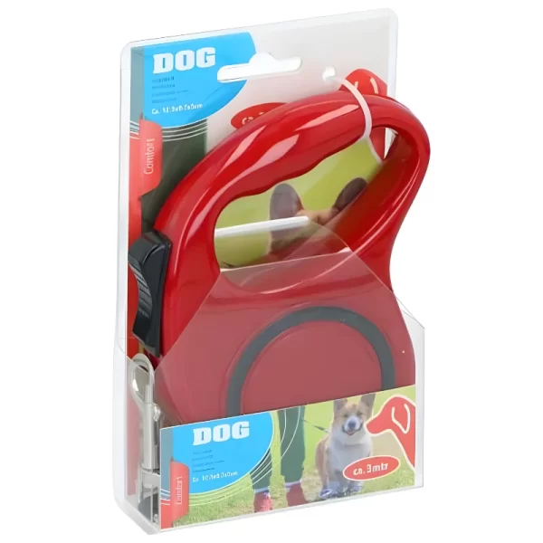 Pet Treatment ED-42835: Intrekbare Hondenriem - 3M Rood