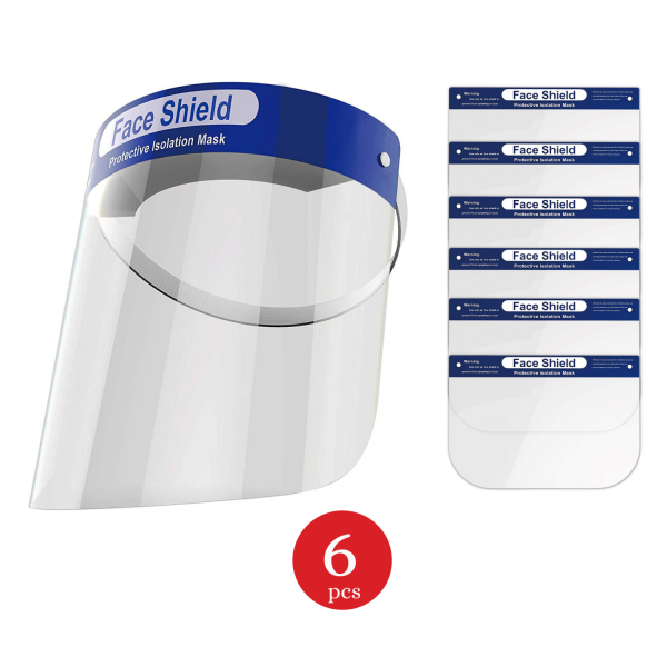 Face Shield Set van 6 Beschermende Gezichtsschermen