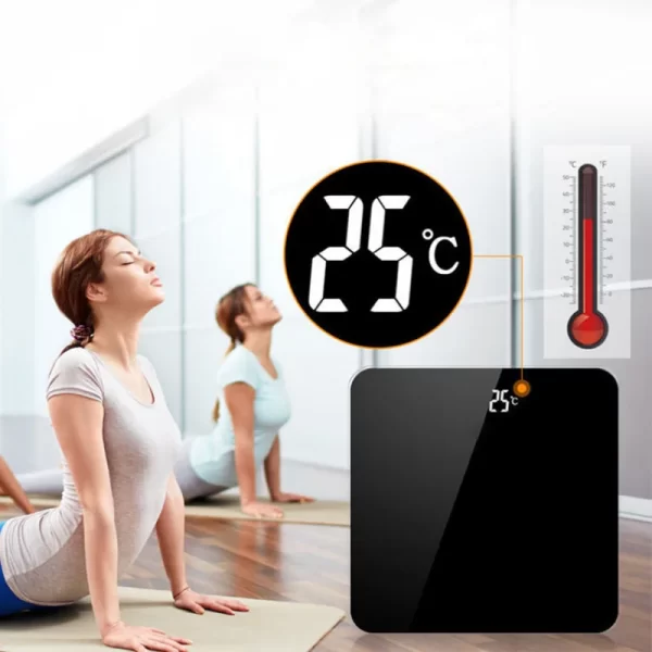 Herzberg HG-04272: Oplaadbare Lichaamsweegschaal en Kamerthermometer - Afbeelding 2
