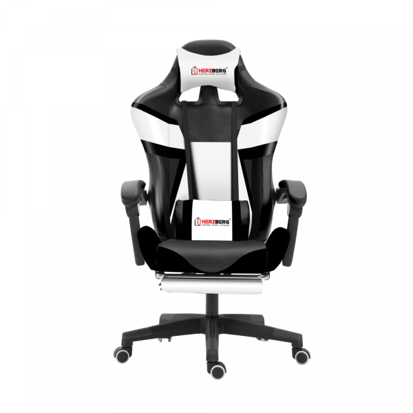 Herzberg HG-8082: Driekleurige Gaming- En Bureaustoel Met T-vormig Accent Zwart