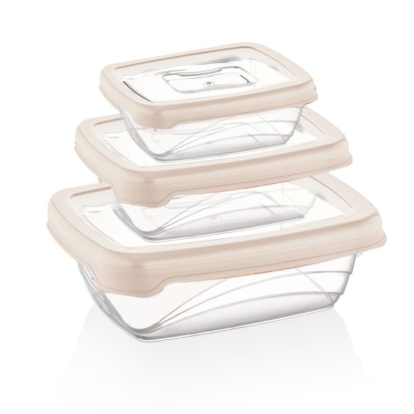 Herzberg 3 Stuks Bio Saver Box Ivoor