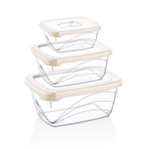 Herzberg 3 Stuks Extra Diepe Bio Saver Box Set Ivoor