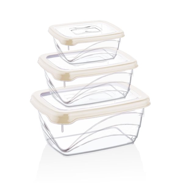 Herzberg 3 Stuks Extra Diepe Bio Saver Box Set Ivoor