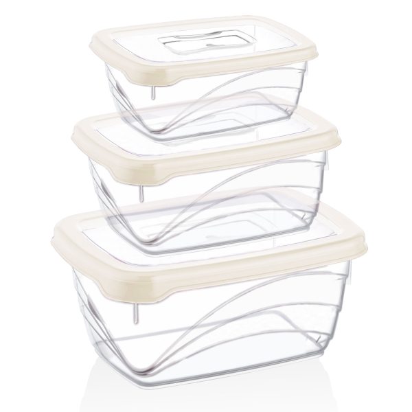 Herzberg 3 Stuks Extra Diepe Bio Saver Box Set Ivoor