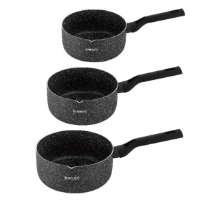 Herzog HR-2622: 3-Delige met Marmer Gecoate Saus-/Melkpot met Schenktuit