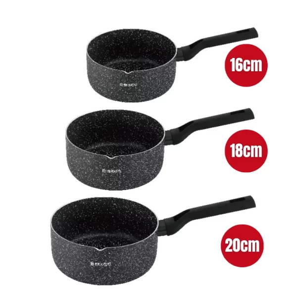 Herzog HR-2622: 3-Delige met Marmer Gecoate Saus-/Melkpot met Schenktuit - Afbeelding 3
