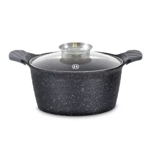 Herzog HR-5222: 24cm Marmeren Braadpan Met Aromaknop - 4.6L