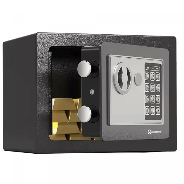 Herzberg HG-03848: Elektronische digitale stalen kluis - 17x23x17cm - Afbeelding 2