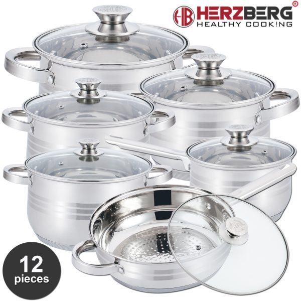 Herzberg 12-delige Roestvrijstalen Kookgerei - Afbeelding 3