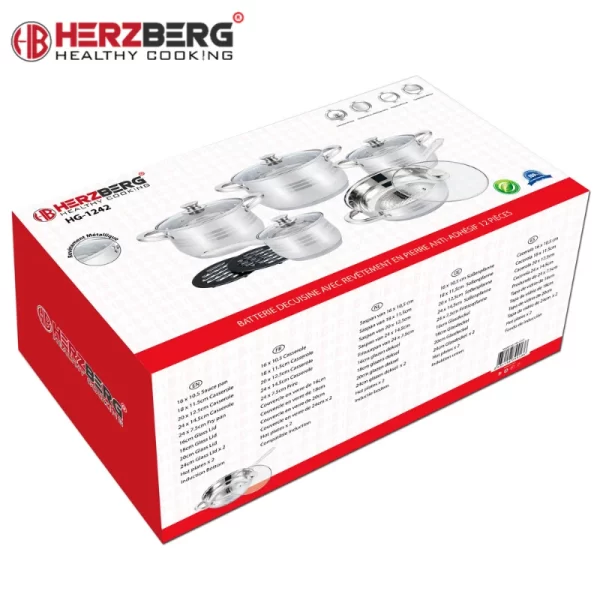 Herzberg 12-delige Roestvrijstalen Kookgerei - Afbeelding 4