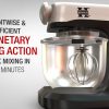 Herzberg HG-5029: 3 in 1 800 W Standmixer Met Planetaire Slagkracht Zwart - Afbeelding 4