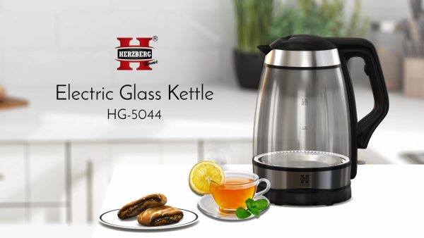 Herzberg HG-5044: 1.8L Elektrische Glazen Waterkoker met LED-Lichtindicator - Afbeelding 4