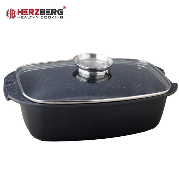 Herzberg HG-7032RG: 32 cm Marmeren Coating Grill - Afbeelding 3