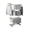 Herzberg HG-8034GRY: Moving Clothes Rack - Grijs