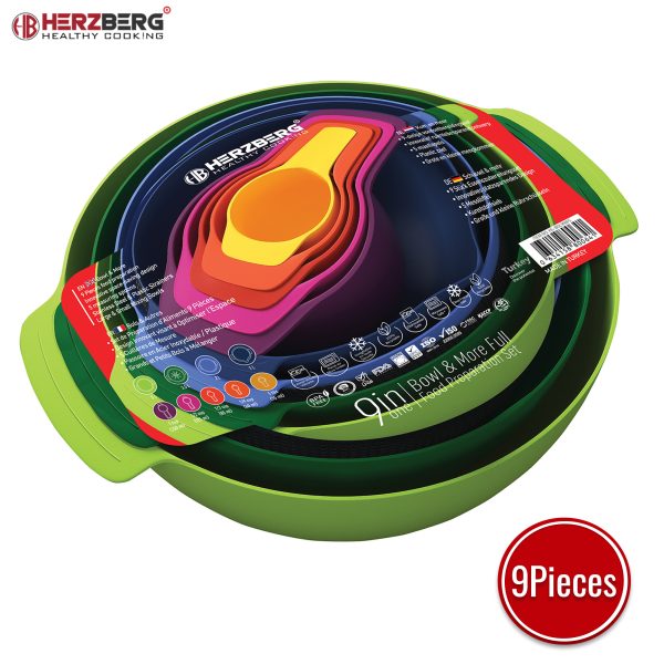 Herzberg 9 in 1 kom en maatbekerset - Afbeelding 3