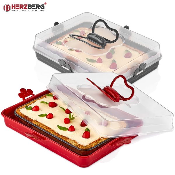 Herzberg Party Butler Cake Dome Rood - Afbeelding 2