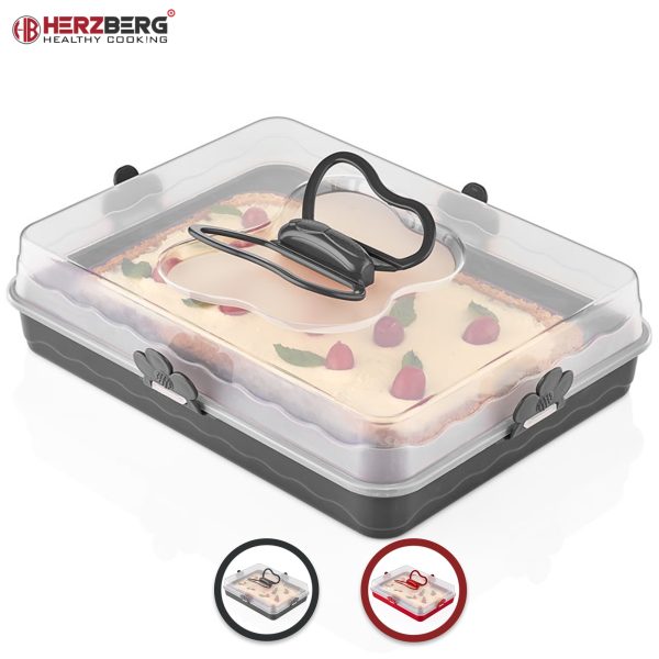Herzberg Party Butler Cake Dome Rood - Afbeelding 3