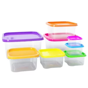 Herzberg 8-in-1 Vierkante containerset voor voedselopslag