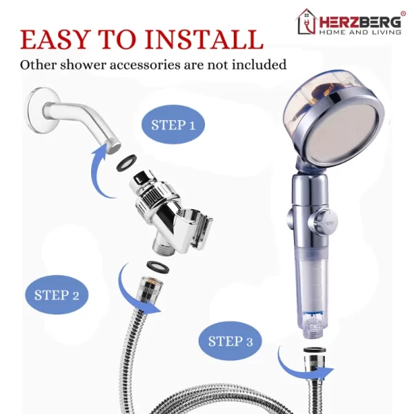 Herzberg Turbo-oplader douchekop Goud - Afbeelding 2