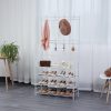 Herzberg 4-Tier Entryway Coat Rack and Hallway Storage Rack Organizer - 80x153cm - Afbeelding 2