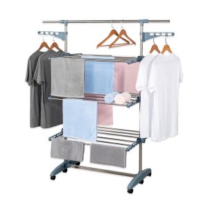 Herzberg 3-tier Kleding Wasserij Droogrek Grijs