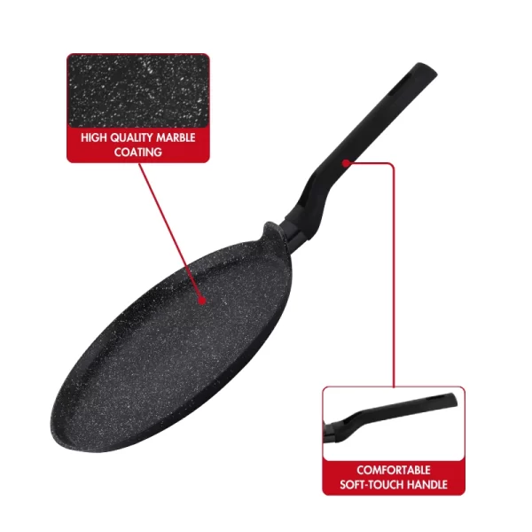 Herzog HR-2615: 28cm Marmeren Crêpepan - Afbeelding 4