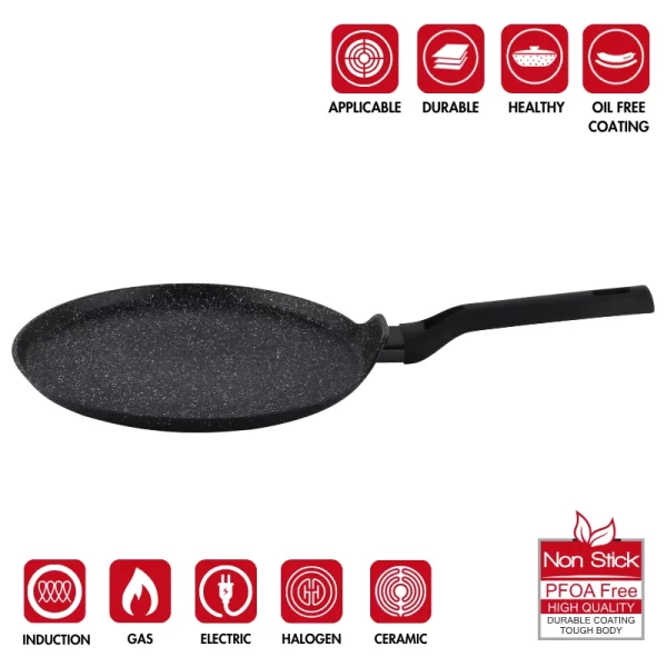 Herzog HR-2615: 28cm Marmeren Crêpepan - Afbeelding 2