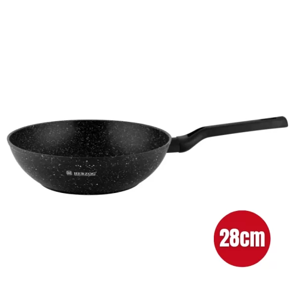 Herzog HR-2616: Wok met Marmercoating Van 28cm - Afbeelding 3