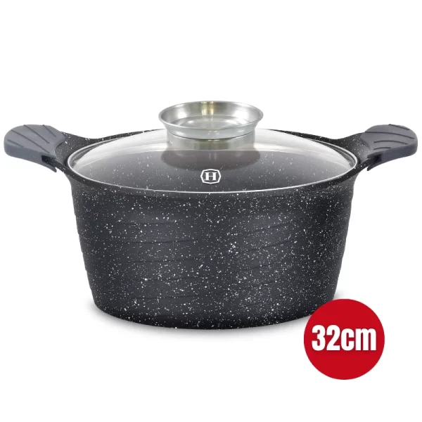 Herzog HR-5224: 32cm Met Marmer Gecoate Braadpan met Aromaknop - 10.2L - Afbeelding 3