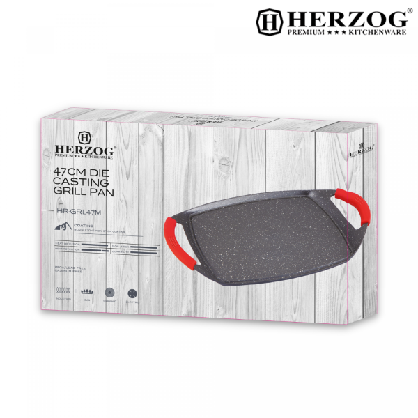 Herzog Steenbakplaat met Anti-aanbaklaag 47cm - Afbeelding 2