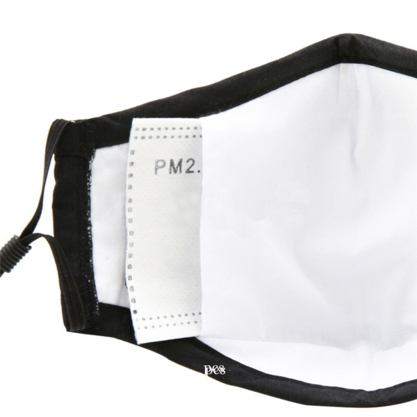 Wasbaar Katoenen Masker Met Carbon 2-Filters - Afbeelding 4