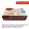 Master Gloves: Set van 100 Latex Wegwerphandschoenen in Poedervorm - Maat M - Afbeelding 2