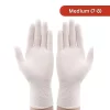Master Gloves: Set van 100 Latex Wegwerphandschoenen in Poedervorm - Maat M - Afbeelding 3