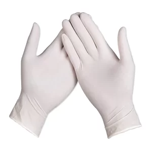 Master Gloves: Set van 100 Latex Wegwerphandschoenen in Poedervorm - Maat M
