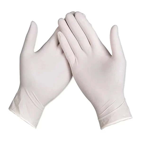 Master Gloves: Set van 100 Latex Wegwerphandschoenen in Poedervorm - Maat M