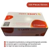 Master Gloves: Set van 100 Latex Wegwerphandschoenen in poedervorm - Maat L - Afbeelding 2