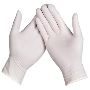 Master Gloves: Set van 100 Latex Wegwerphandschoenen in poedervorm - Maat L