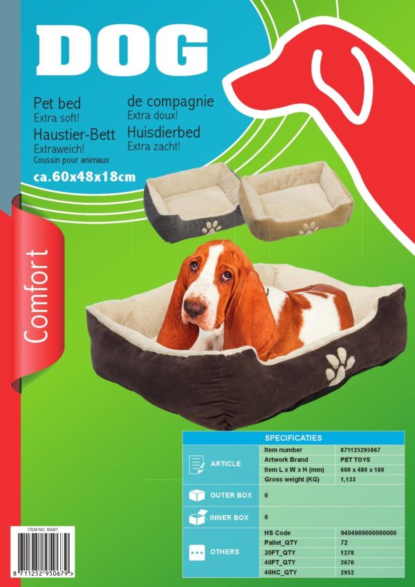 Pet Comfort Dierenbed Kussen 60x48x18cm - Afbeelding 2