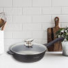 Royalty Line RL-BDF24-M: 24cm Marmeren gecoate koekenpan met glazen deksel - Afbeelding 4