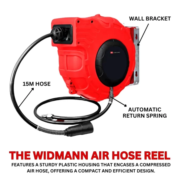 Widmann WM-15A: 15M Intrekbare Luchtslanghaspel - Afbeelding 4
