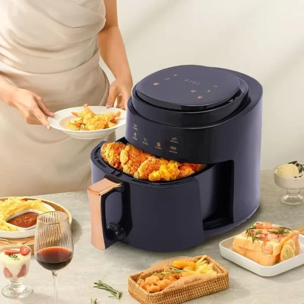 Cheffinger CF-AFRY8: Digitale LED-Luchtfriteuse Van 1400W - 8L Zwart