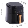 Cheffinger CF-AFRY8: Digitale LED-Luchtfriteuse Van 1400W - 8L Zwart - Afbeelding 3