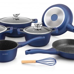 Royalty Line RL-BS1010M: 13-Delige Pannenset met Keramische Coating Blauw