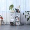 Herzberg HG-03626: 8-Lagig Multifunctioneel Boekenrek en Opbergrek (85x125cm) - Grijs - Afbeelding 3