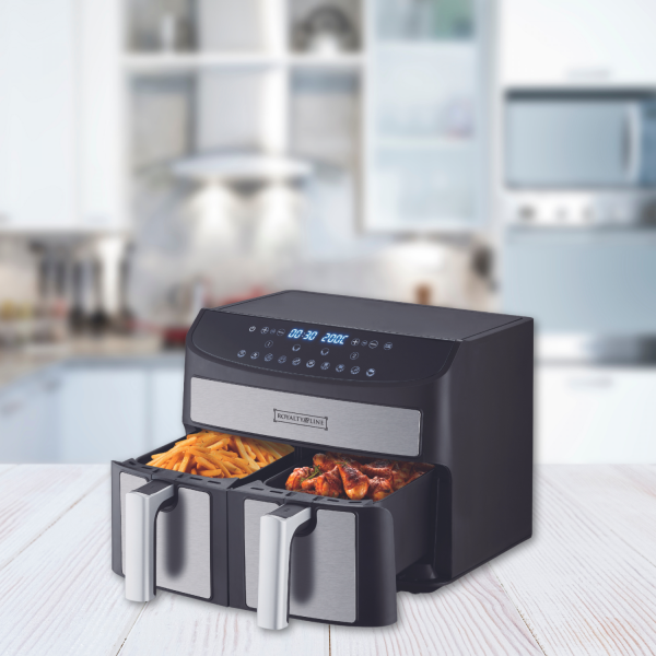 Royalty Line RL-AF5409: Friteuse met twee luchtmanden - 2000W - Afbeelding 3