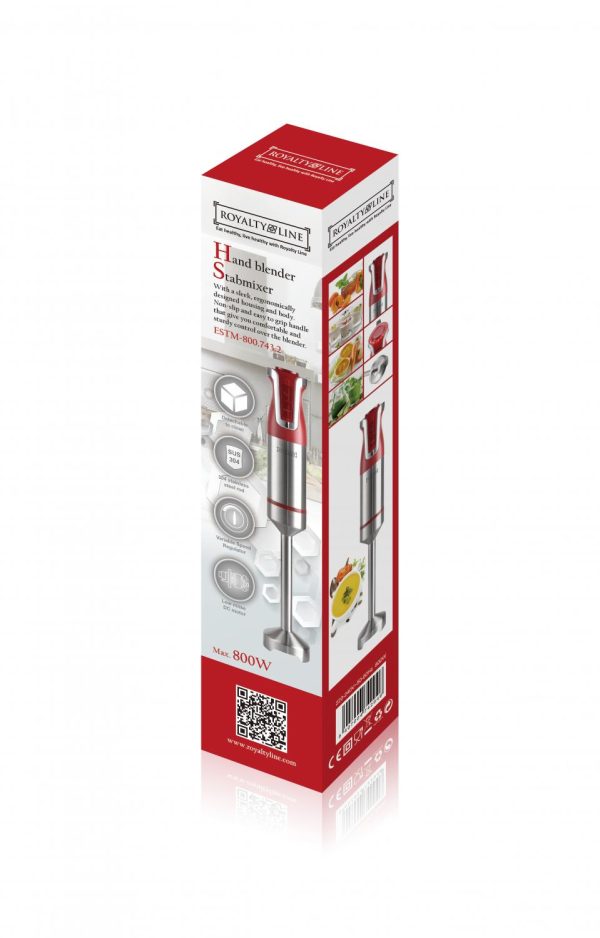 Royalty Line RL-ESTM800RED: Staafmixer - Rood - Afbeelding 2